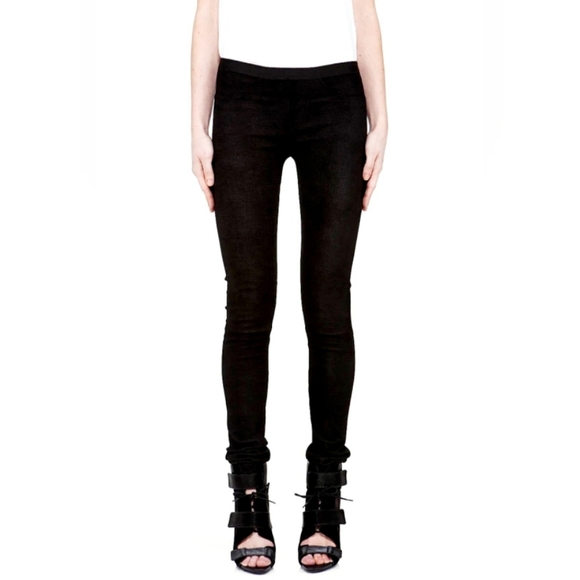 Helmut Lang Pants - Helmut Lang Lambskin Embossed Leather Pants